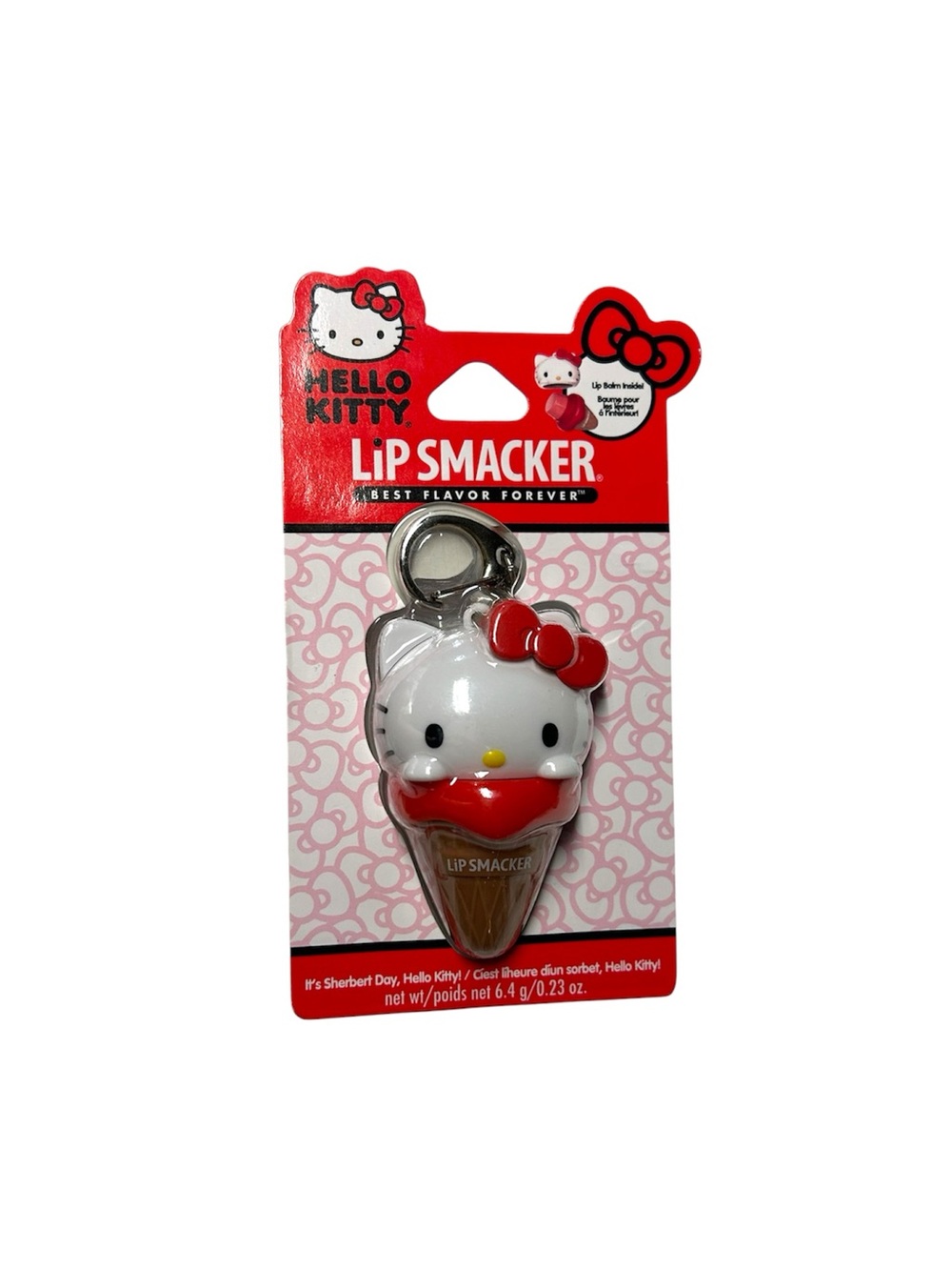 Hello Kitty Ice Cream Keychain Lip Balm
